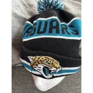 New Era Jacksonville jaguars Cuff Beanie Skull Cap w/ Pom Men One Sz. Tiny Hole